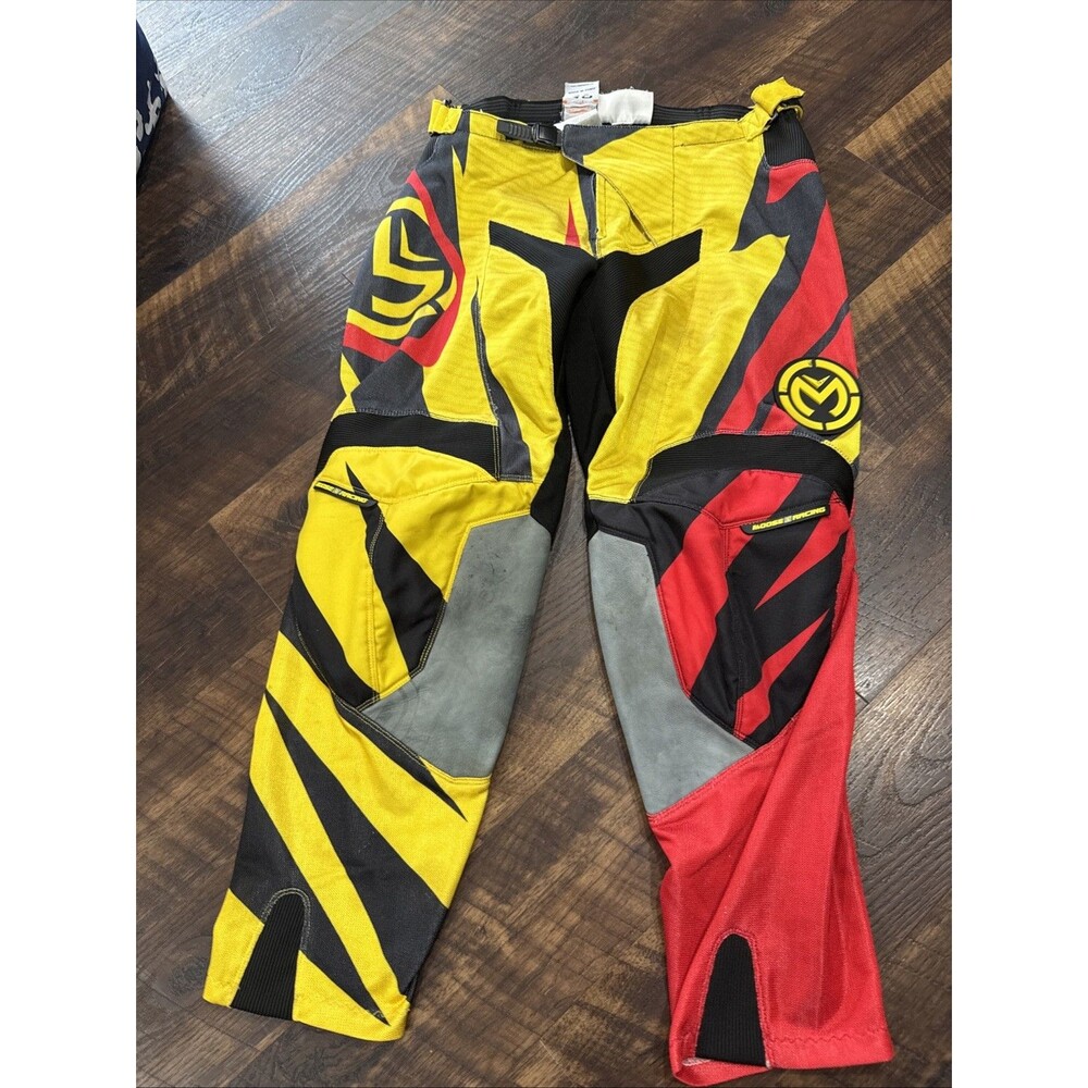 MOOSE Racing Pants Mens 40x30 Yellow Black M1 Motorcross Padded Riding Dirt Bike